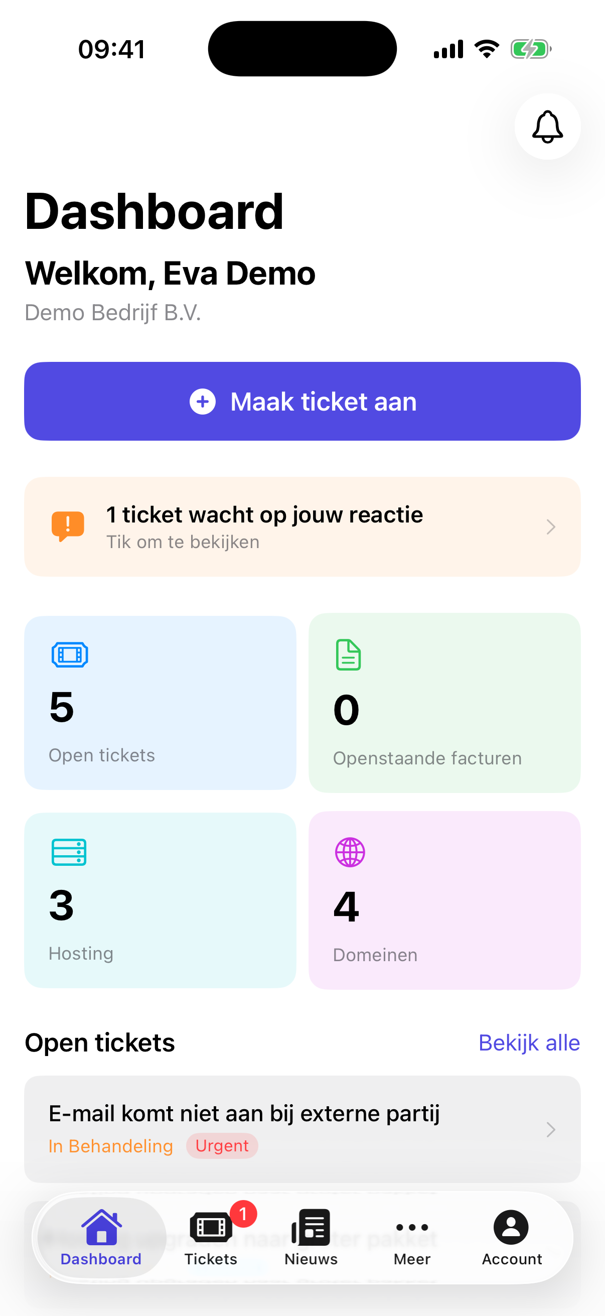 KM Portaal app — screenshot