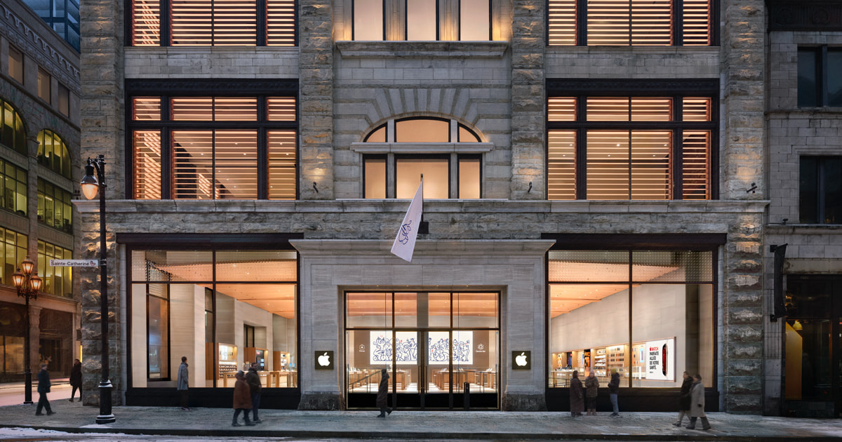 De nieuwe Apple Sainte-Catherine in Montréal is vandaag geopend
