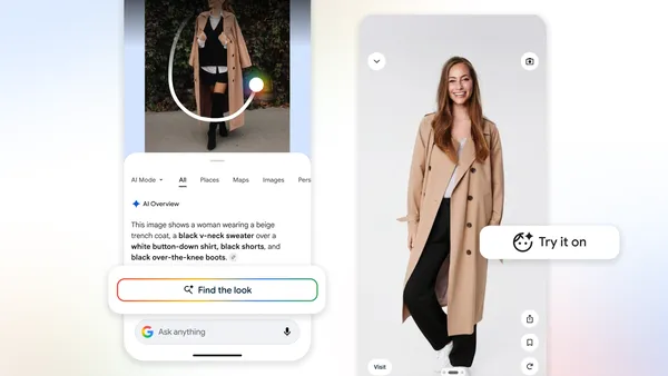 Zie het hele plaatje en vind de look met Circle to Search