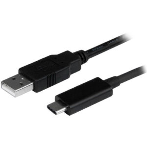 StarTech.com 1m USB-A naar USB-C Laadkabel, Charge & Sync, 3A, USB 2.0, USB-IF Gecertificeerd - Zwarte USB Oplaadkabel